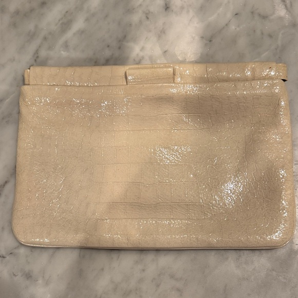 Miu Miu Crocodile effect Embossed Leather St Cocco Lux Clutch Bag cream - Picture 3 of 8